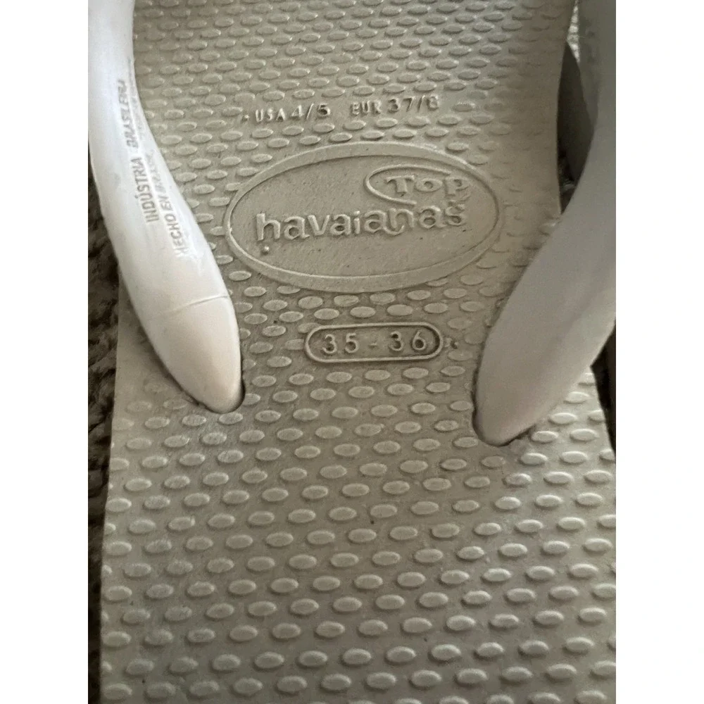 Havaianas Flip flop White With‎ Red Skull Charm Crystal Eyes Eur 37